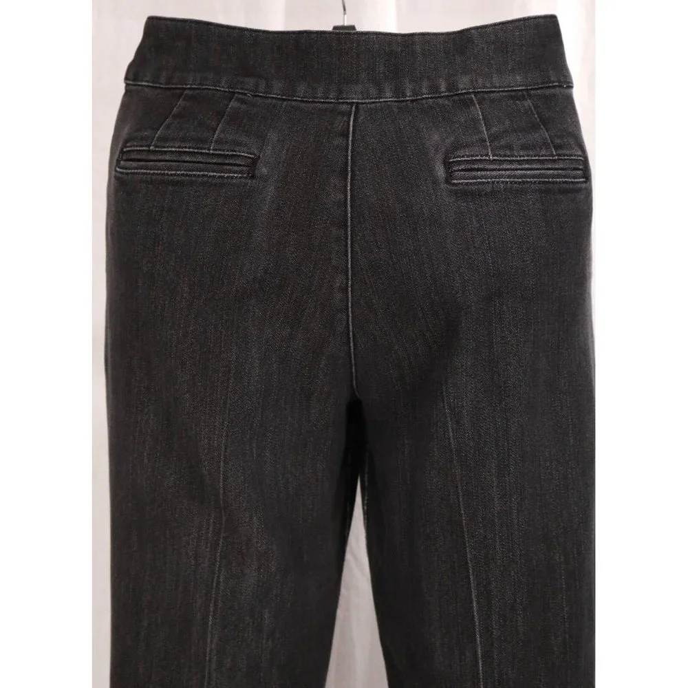 Chico’s Platinum Ultimate Fit 0.5 Jeans Black Wash Denim Straight Leg Stretch - Picture 9 of 12